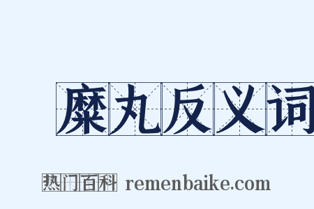 隃糜丸反义词是什么意思的图片
